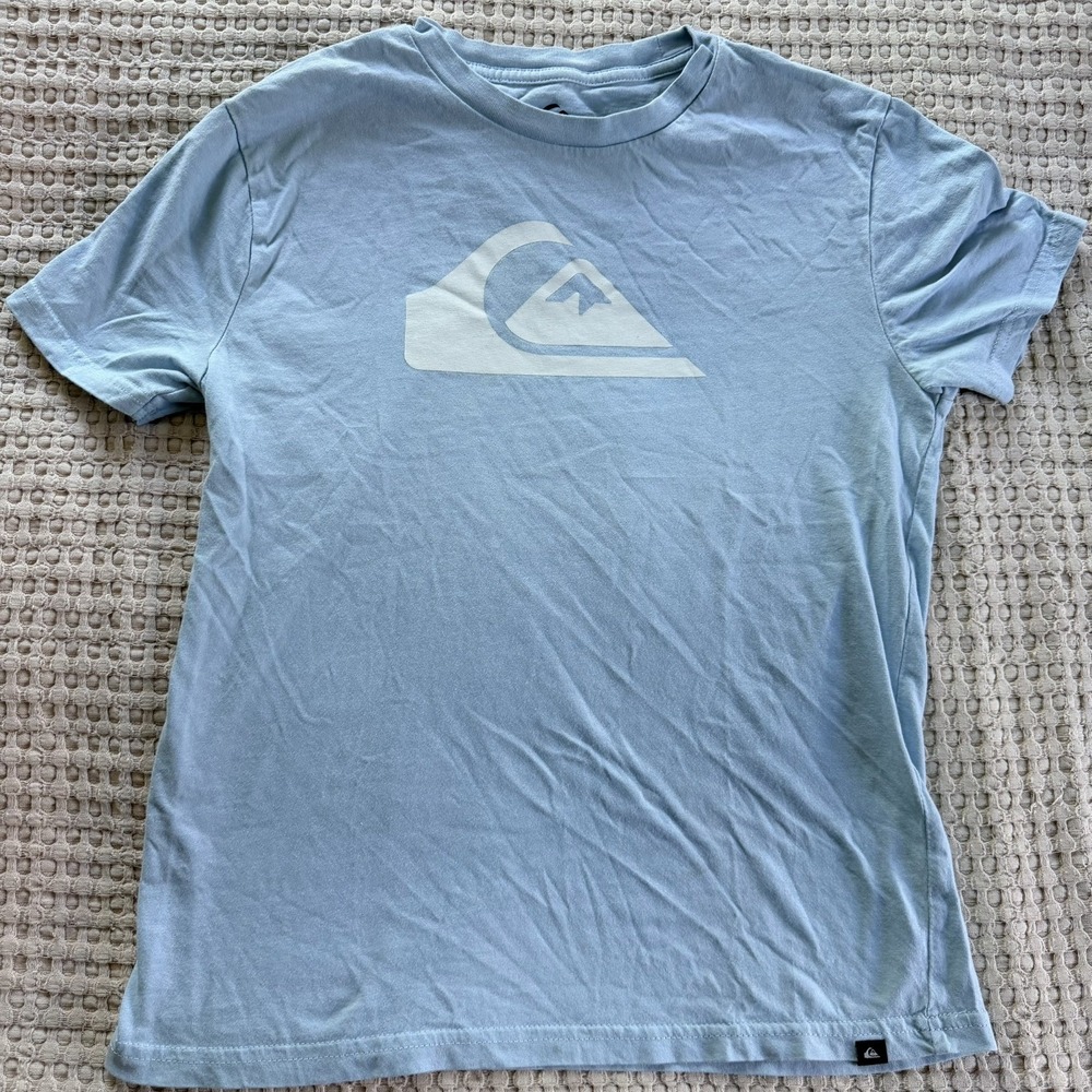 Quicksilver Boys Logo Short Sleeve T-Shirt Size M blue